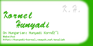 kornel hunyadi business card